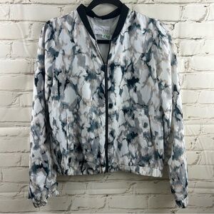 Olive & Oak marble light bomber jacket with elastic waist